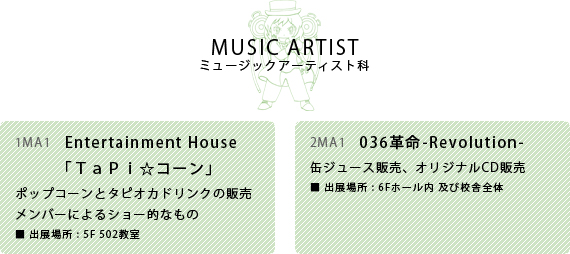 ミュージックアーティスト科